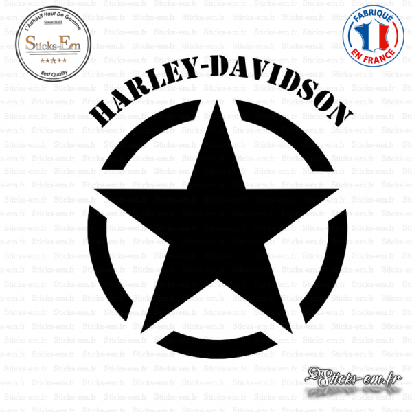  Sticker  Etoile US Army  Star Harley  Davidson  Sticks em