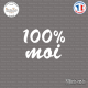 Sticker 100 pourcent Moi Sticks-em.fr Couleurs au choix