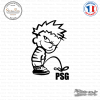 Sticker Calvin Pisse PSG Sticks-em.fr Couleurs au choix