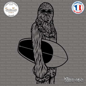Sticker Chewbacca Surf