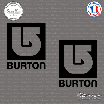 2 Stickers Burton Snowboards Logo