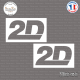 2 Stickers 2D Racing Sticks-em.fr Couleurs au choix