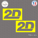 2 Stickers 2D Racing Sticks-em.fr Couleurs au choix