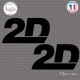 2 Stickers 2D Racing 2 Sticks-em.fr Couleurs au choix