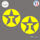 2 Stickers Texaco Oil Sticks-em.fr Couleurs au choix
