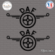 2 Stickers DAF Logo Sticks-em.fr Couleurs au choix