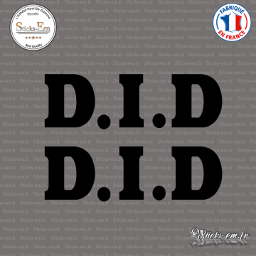 2 Stickers D.I.D. Logo