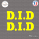 2 Stickers D.I.D. Logo Sticks-em.fr Couleurs au choix