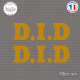 2 Stickers D.I.D. Logo Sticks-em.fr Couleurs au choix