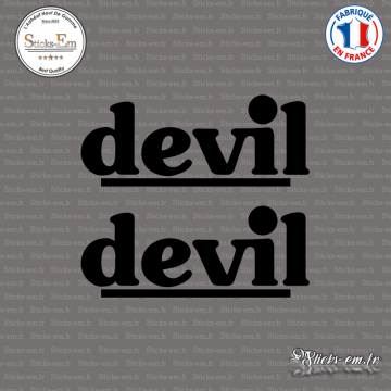 2 Stickers Devil Logo