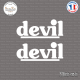2 Stickers Devil Logo Sticks-em.fr Couleurs au choix
