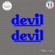 2 Stickers Devil Logo Sticks-em.fr Couleurs au choix