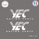 2 Stickers YEC Sticks-em.fr Couleurs au choix