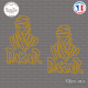 2 Stickers Dakar Touareg Contour logo Sticks-em.fr Couleurs au choix