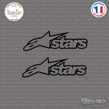 2 Stickers Alpinestars stars