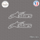 2 Stickers Alpinestars stars Sticks-em.fr Couleurs au choix