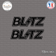 2 Stickers Blitz Logo Sticks-em.fr Couleurs au choix