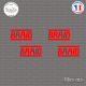 4 Stickers Braid Logo Sticks-em.fr Couleurs au choix